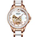 Ladies' Luminous White Ceramic Automatic Watch