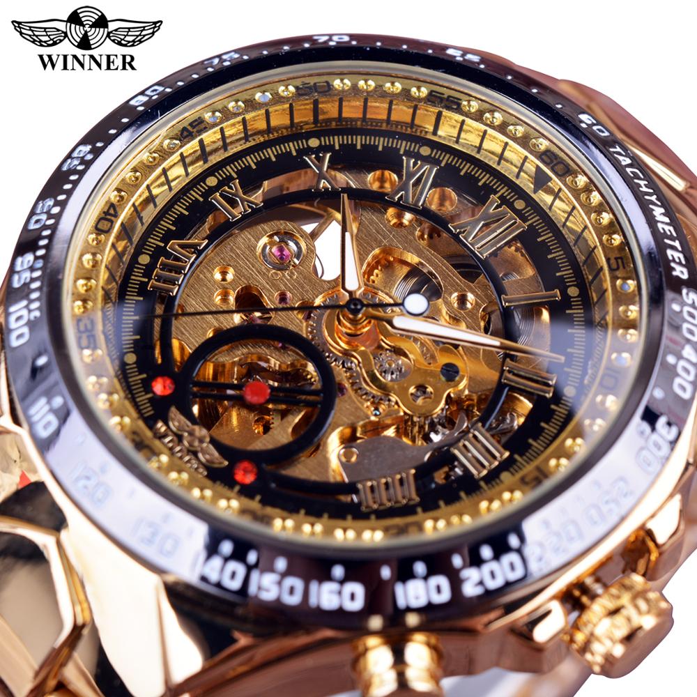 Swiss Luxe Hollow-Out Steel Mechanical Watch