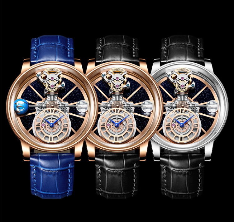 Men's Transparent Quartz Wristwatch