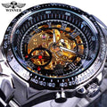 Swiss Luxe Hollow-Out Steel Mechanical Watch