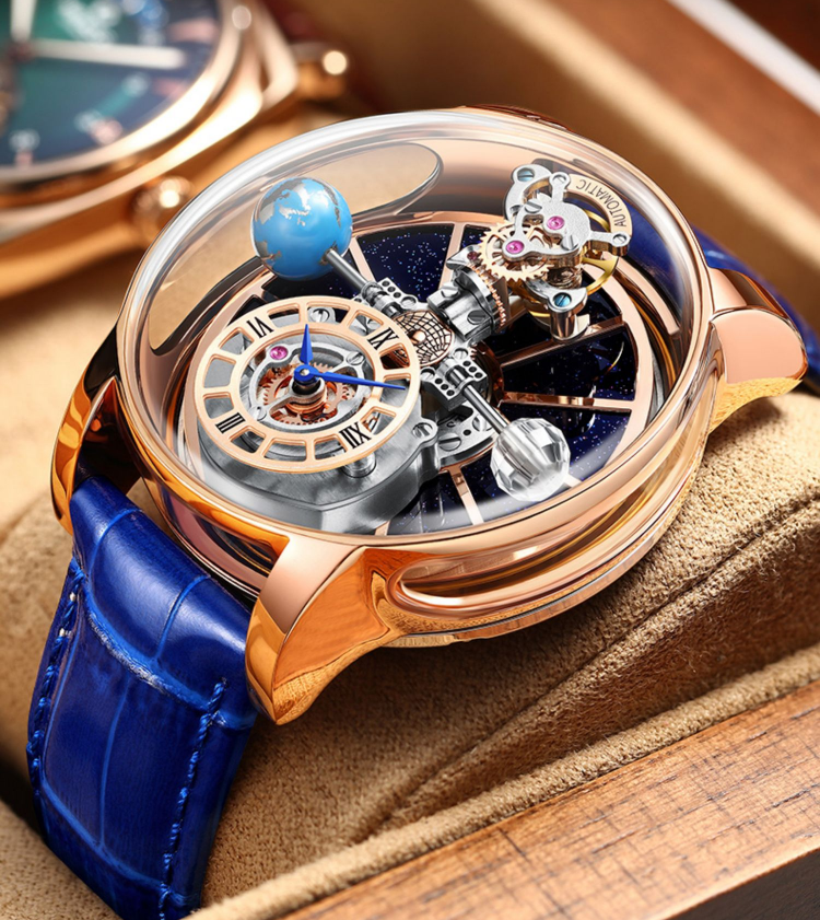 Men's Transparent Quartz Wristwatch