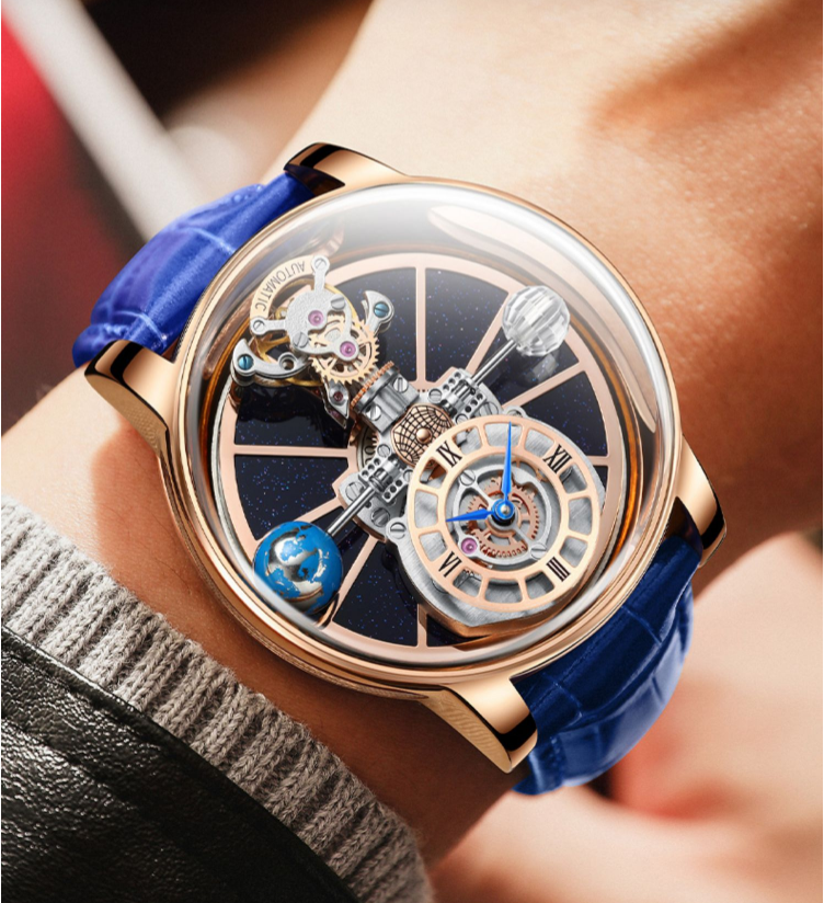 Men's Transparent Quartz Wristwatch