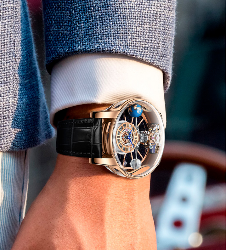 Men's Transparent Quartz Wristwatch